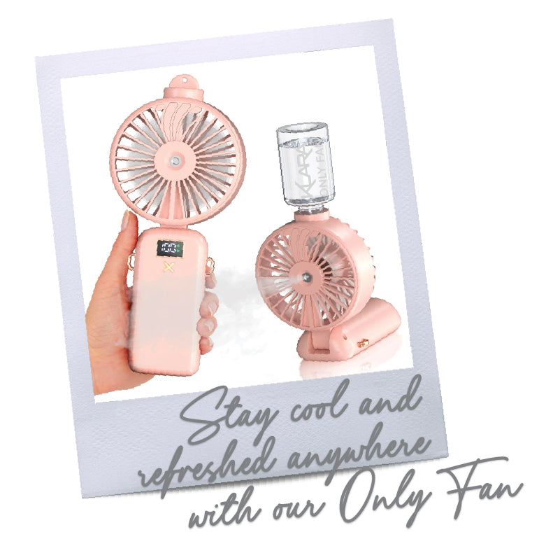 Only Fan , Skin Care ,Makeup & Prime Setting Fan With Setting Spray - Klara Cosmetics