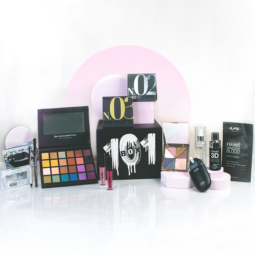 101 Box For The Ultimate Transformation Makeup & Skincare Bundle - Klara Cosmetics