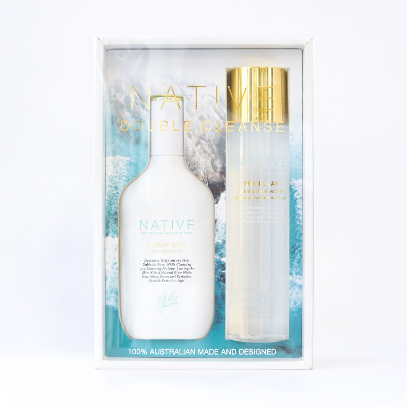 Native Double Cleanse | Eyelash Extension Safe Skincare Set - Klara Cosmetics