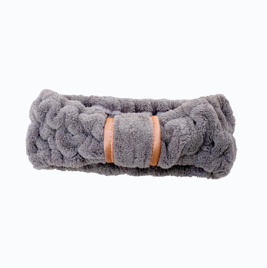 Let's Get Fluffy Headband - Grey - Klara Cosmetics